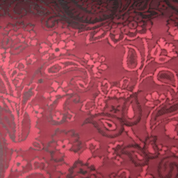 RED JACQUARD VISCOSE 50% ACETATE 50% - Harrisons